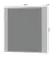 Mirror Garim 51, Colour: White High Gloss - Measurements: 70 x 76 x 3 cm (H x W x D)