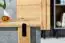 Highboard Atule 04, Colour: Oak / Grey - Measurements: 137 x 90 x 42 cm (H x W x D)