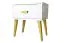 Bedside table solid, natural pine wood 003 - Dimensions 52 x 40 x 33 cm (H x B x T)