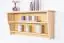 Wall shelf solid, natural pine wood Junco 338 - Dimensions 48 x 100 x 24 cm