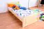 Single bed / Guest bed 82B, solid pine wood, clear finish - 90 x 200 cm