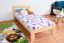 Children's bed / Youth bed 74B, solid pine, clear finish, incl. slatted bed frame - 90 x 200 cm