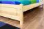 Children's bed / Youth bed 77A, solid pine wood, clearly varnished - size 140 x 200 cm