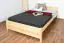 Children's bed / Youth bed 77A, solid pine wood, clearly varnished - size 140 x 200 cm