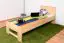 Single bed / Day bed solid, natural beech wood 111, including slatted frame - Measurements 80 x 200 cm