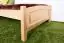 Single bed / Day bed solid, natural beech wood 117, including slatted frame - Measurements 90 x 200 cm