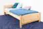 Single bed / Day bed solid, natural beech wood 117, including slatted frame - Measurements 90 x 200 cm