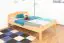 Single / Guest bed ' Easy Premium Line ® ' K5, 140 x 200 cm Beech solid wood natural, incl. slats