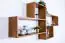 Hanging rack/wall shelf Pine solid wood color Oak Rustic Junco 282 - Dimensions: 76 x 166 x 20 cm (h x W x d)