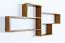 Hanging rack/wall shelf Pine solid wood color Oak Rustic Junco 282 - Dimensions: 76 x 166 x 20 cm (h x W x d)