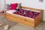 Kid bed / Functional bed solid pine wood, Alder colour 93, incl. slatted frame - 90 x 200 cm (W x L)