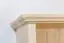 Wall shelf solid, natural pine wood Junco 336 - Dimensions 48 x 124 x 24 cm