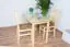 Table Junco 227B, solid pine wood, clear finish - H75 x W60 x L100 cm