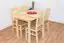 Dining Table Junco 229B, solid pine wood, clear finish - H75 x W75 x L130 cm