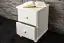Chest of drawers/night dresser pine solid wood white Junco 154 – Dimensions: 55 x 40 x 42 cm (H x W x D)