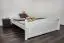 Double bed pine solid wood white 81, incl. Slat Grate - 160 x 200 cm (W x L)