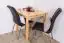 Dining Table 002, solid pine wood, clearly varnished - H75 x W75 x D75 cm 
