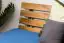 Futon bed/solid pine wood oak colored A3, including slats - Dimensions 140 x 200 cm