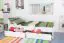 Children's bed / kid bed "Easy Premium Line" K1/ Full incl 2 drawers and 2 cover panels, 90 x 200 cm, White lacquered solid beech wood