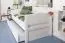 Single bed / Day bed "Easy Premium Line" K1/s, incl. trundle bed frame and cover plates, solid beech wood, white painted - 90 x 200 cm