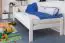 Children bed / kid bed "Easy Premium Line" K1/, 90 x 200 solid beech wood, White lacquered