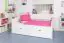 Children's bed / kid bed "Easy Premium Line" K1/s Full incl. 2nd kid bed and 2 cover panels, 90 x 200 cm solid beech wood, White lacquered