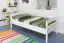 Single bed "Easy Premium Line" K1/n/s, solid beech wood, white finish - 90 x 190 cm