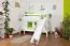 Bunk bed Jonas, solid beech wood, with slide, convertible, white finish, incl. slatted frames - 90 x 200 cm