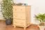 3 Storage Drawer Cabinet 023, solid pine wood, clearly varnished - H78 x W55 x B42 cm
