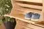 Shoe cabinet 004 solid, natural pine wood - Dimensions 98 x 72 x 29 cm (H x B x T)