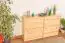 Shoe cabinet 011 solid, natural pine wood - Dimensions 80 x 140 x 29 cm  (H x B x T)