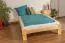 Futon bed/bed solid pine wood natural A8, including slats - Dimensions: 120 x 200 cm