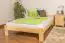 Children's bed / Youth bed A8, solid pine wood, clearly varnished, incl. slatted frame - 120 x 200 cm