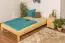 Children's bed / Youth bed A10, solid pine wood, clearly varnished, incl.slatted frame - 140 x 200 cm
