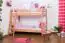 Bunk bed Johann, solid beech wood, convertible, clearly varnished, incl. slatted frames - 90 x 200 cm