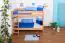 Bunk bed Johann, solid beech wood, convertible, clearly varnished, incl. slatted frames - 90 x 200 cm