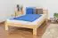 Children's bed / Youth bed A5, solid pine wood A5, clearly varnished, incl. slatted frame - 120 x 200 cm 