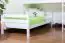  L-Shaped Bunk bed Moritz, solid beech wood, convertible, white finish, incl. slatted frame - 90 x 200 cm