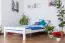 Kid bed "Easy Premium Line" K4, 140 x 200 cm, beech wood solid White lacquered