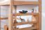 Highsleeper bed Dominik, solid beech wood, clearly varnished, incl. slatted frame - 90 x 200 cm