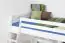  High Sleeper Bed / Children's bed Christoph, solid beech wood, white painted, incl. slatted frame - 140 x 200 cm