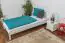Single bed / day bed solid pine wood, in a white paint finish, includes slatted frame - Dimensions: 90 x 200 cm