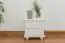 Bedside table solid pine wood, in a white paint finish Junco 133 - Dimensions 41 x 42 x 35 cm