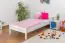 Children's bed / Youth bed solid pine wood, in a white paint finish 99, includes slatted frame - Dimensions 90 x 200 cm