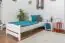 Single bed / Guest bed 118, solid beech wood, white finish - 90 x 200 cm