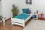 Children's bed / Youth bed 118, solid beech wood, white finish - 90 x 200 cm