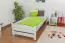 Single bed / Day bed solid pine wood, in a white paint finish 84, includes slatted frame - Dimensions: 90 x 200 cm