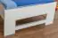 Children's bed / Youth bed 111, solid beech wood, white finish - 90 x 200 cm