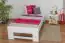 Single bed 111, solid beech wood, white finish - 90 x 200 cm