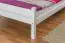 Children's bed / Youth bed solid pine wood, in a white paint finish 97, includes slatted frame - Dimensions: 90 x 200 cm